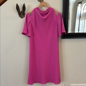 Trina Turk Elegant Pink Cowl Neck Dress